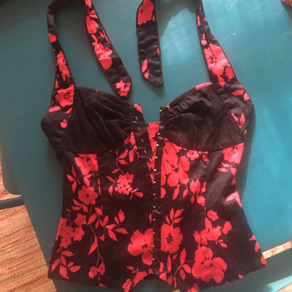 Living Dead Souls Tops - *SOLD* Floral Halter Top